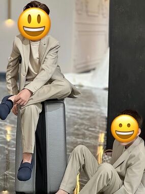 Zara Beige Textured Blazer and Pants. Available 2